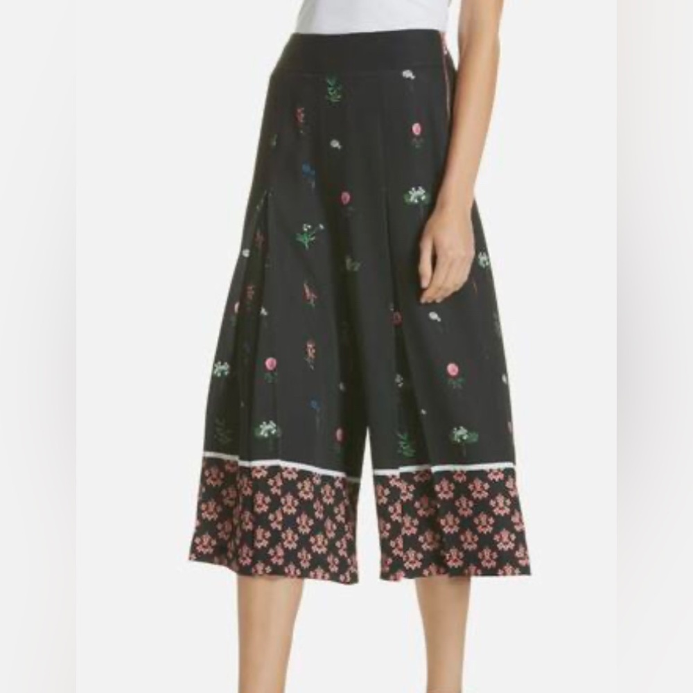 Ted Baker Black and Floral Culottes